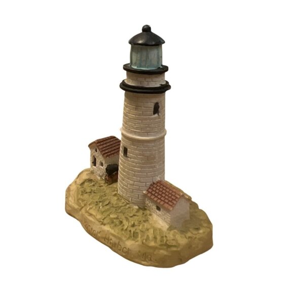 Boston Harbor Lighthouse Miniature Hand-Painted Resin Coastal Home Decor Nautica - Picture 4 of 6